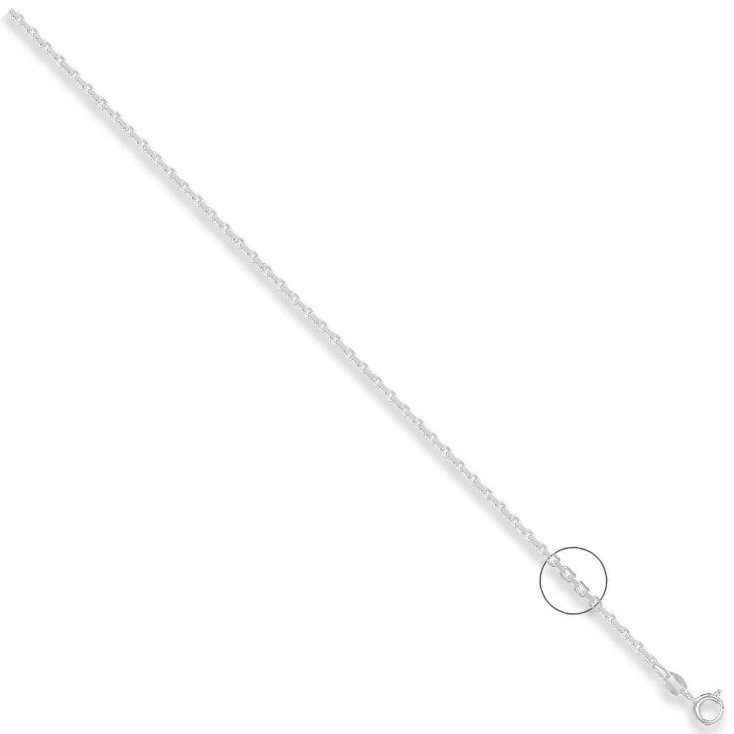 SILVER 20" OVAL DC MED BELCHER CHAIN 2.2MM
