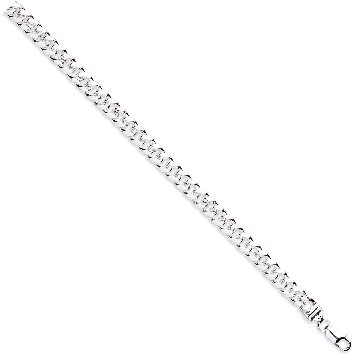 SILVER GNTS DOME CUBAN 8.4MM CURB BRACELET