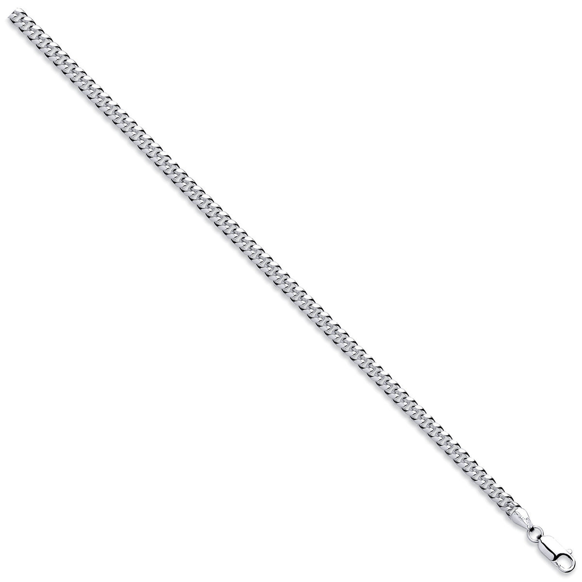 SILVER GNTS DOME CUBAN 4.9MM CURB BRACELET