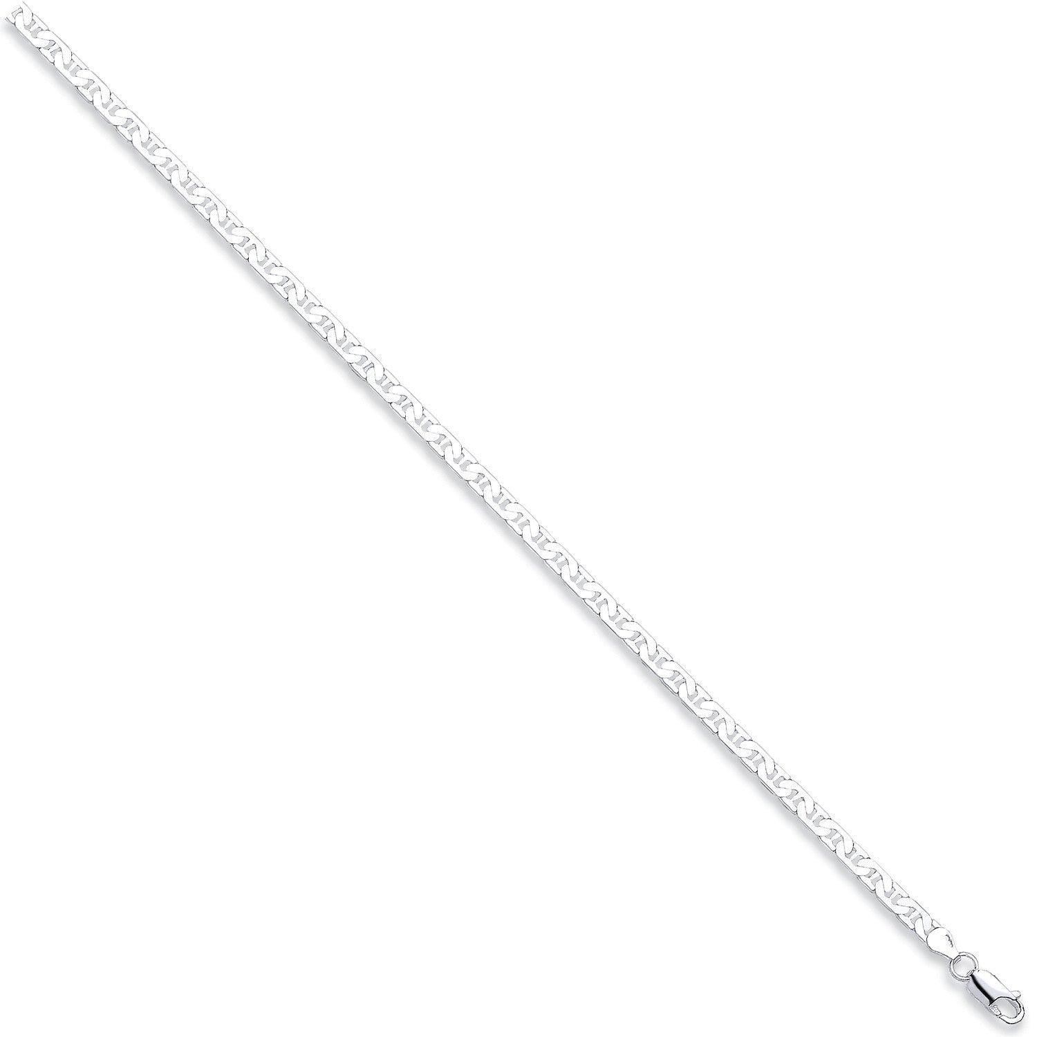 SILVER 20" FLAT ANCHOR LINK CHAIN