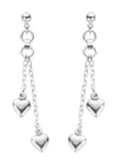 CORE | SILVER DBLE HEART CHAIN DROP EARRING