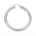 CORE | SILVER RND MED FAT POLISHED HOOP EARRING