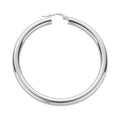 SILV LARGE POLISH PLAIN HOOP ER
