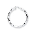 CORE | SILVER RND FACET CUBE CREOLE EARRING