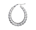 CORE | SILV OVAL DC CREOLE EARRING