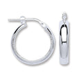 CORE | SILVER RND POL D SHPE HOOP EARRINGS