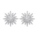CORE SILVER STARBURST CZ STAR STUD EARRINGS