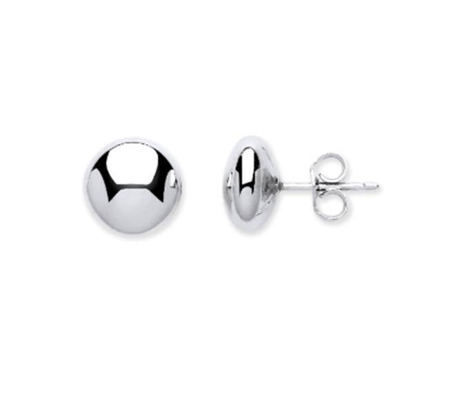 CORE | SILV 10MM BUTTON POLISHED STUD ER