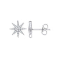 CORE | SILVER STARBURST CZ 8 PONIT STAR STUD EARRINGS