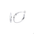 CORE | SILVER OVAL TWISTED HOOP EARRINGS