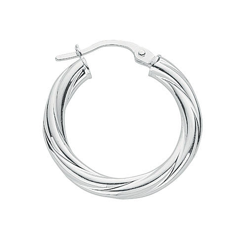 CORE | SILV RND SML TWIST HOOP ERS