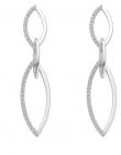 CORE | SILV CZ POINTED OVAL LINK DROP EARRING