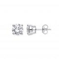 CORE | SILVER RND 8MM CZ 4 CL. SET STUD ER