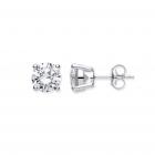 CORE | SILVER RND 8MM CZ 4 CL. SET STUD ER