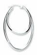 CORE | SILV OVAL DBLE HOOP LARGE EARRING