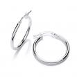 CORE | SILVER RND MED THIN HOOP EARRINGS