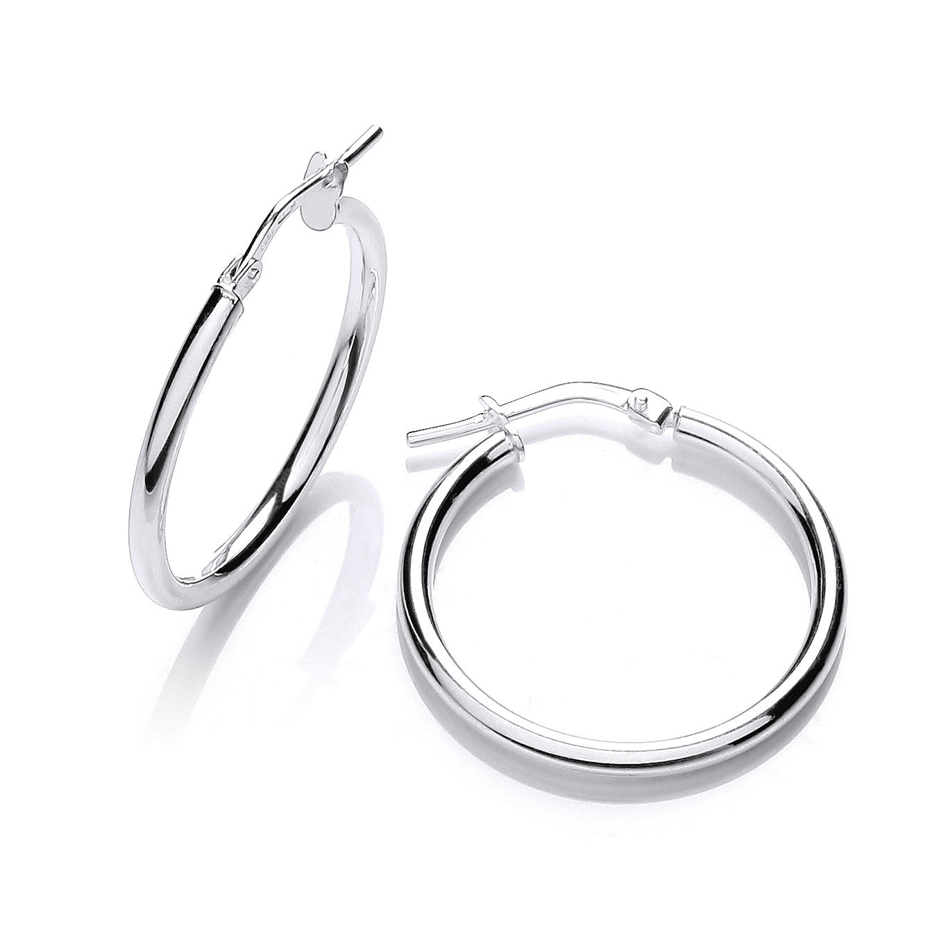 CORE | SILVER RND MED THIN HOOP EARRINGS