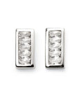 CORE | SILVER CLR CZ CHANNEL SET SET EARRING