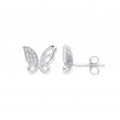CORE | SILVER CZ PAVE SET BUTTERFLY STUD EARRINGS