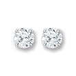 GENTS SILVER RND CZ 4 CL. SET STUD EARRING