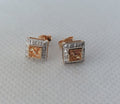 9YG 1.4G DIA & SQ CITRINE STUD ERS | PRE OWNED