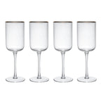 Sorrento Ridged Crystal Red Wine Glasses