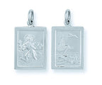 SILVER RECT MED SAINT CHRISTOPHER LAND SEA AIR REVERSE