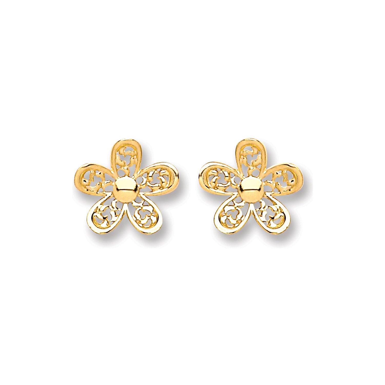 9YG FLOWER STUD ER