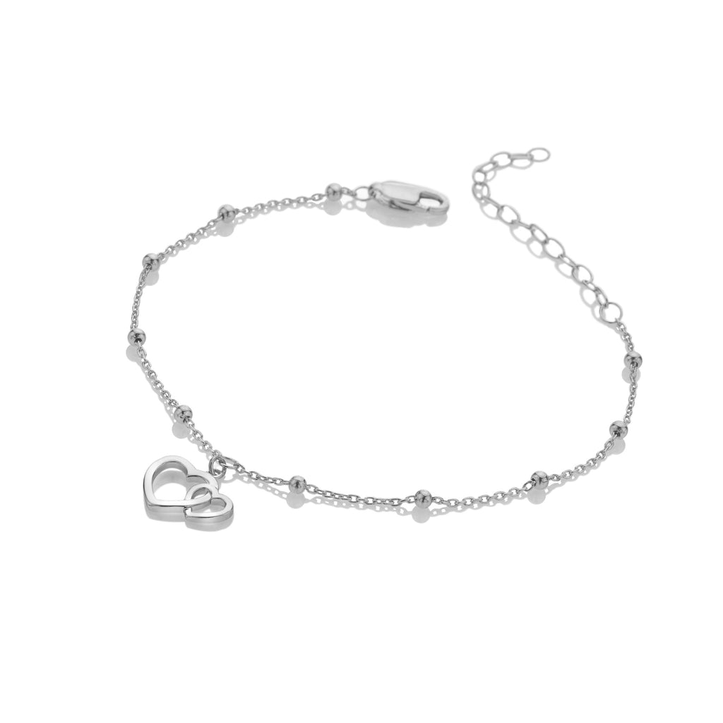 SILVER WHISPER SISTER TRACE BEAD BRACELET