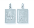 SILVER RECT MED SAINT CHRISTOPHER LAND SEA AIR REVERSE