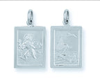 SILVER RECT MED SAINT CHRISTOPHER LAND SEA AIR REVERSE