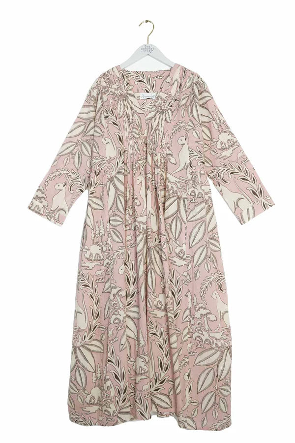 SPHINX PINK PINCH PLEAT DRESS by ONE HUNDRED Stars