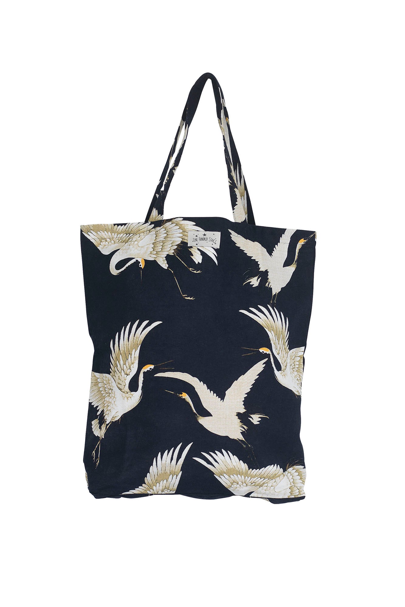 STORK BLACK CANVAS BAG by 100 Stars