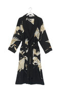 CRANE BLK VELVET GRANDE COAT GOWN by 100 Stars