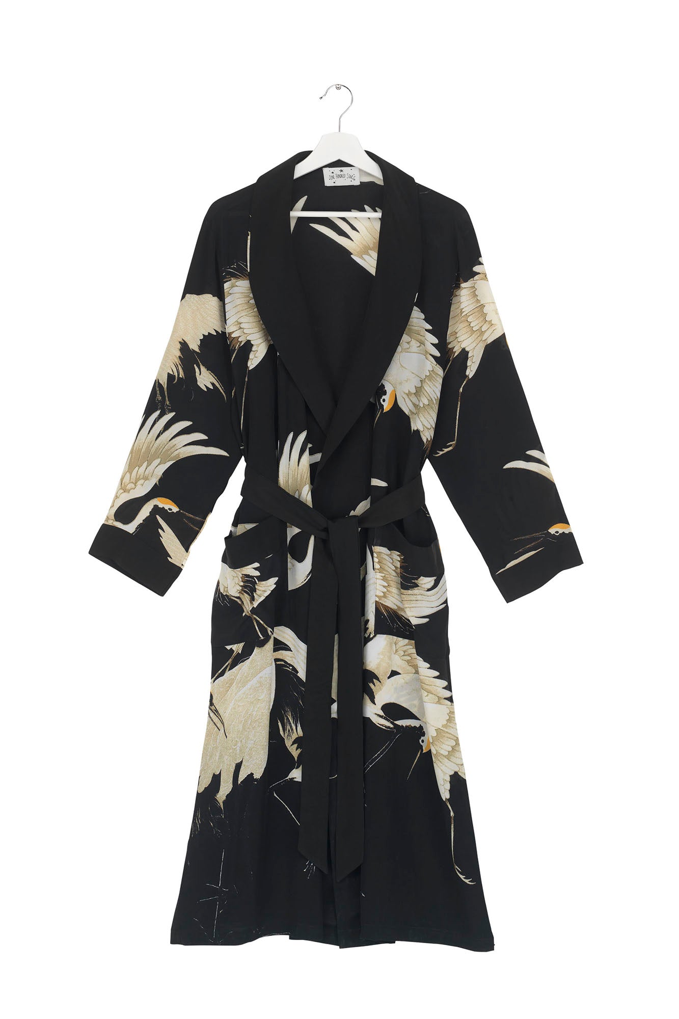 CRANE BLK VELVET GRANDE COAT GOWN by 100 Stars