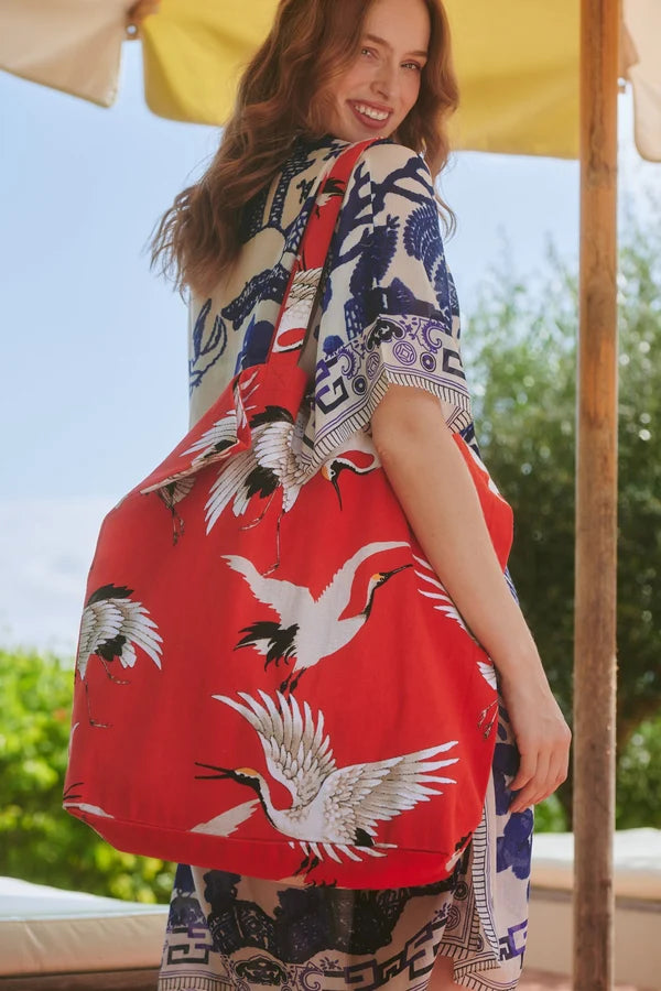 STORK SCARLET CANVAS BAG by One Hundred Stars