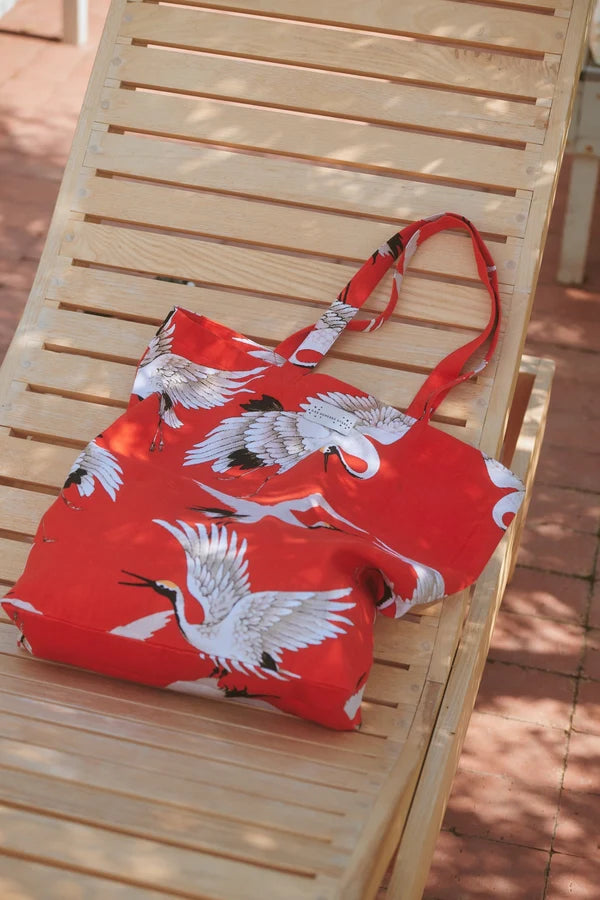 STORK SCARLET CANVAS BAG by One Hundred Stars