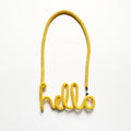 CANARY YELLOW THE "HELLO" WORD NECKLET WITH MAGNET CLASP