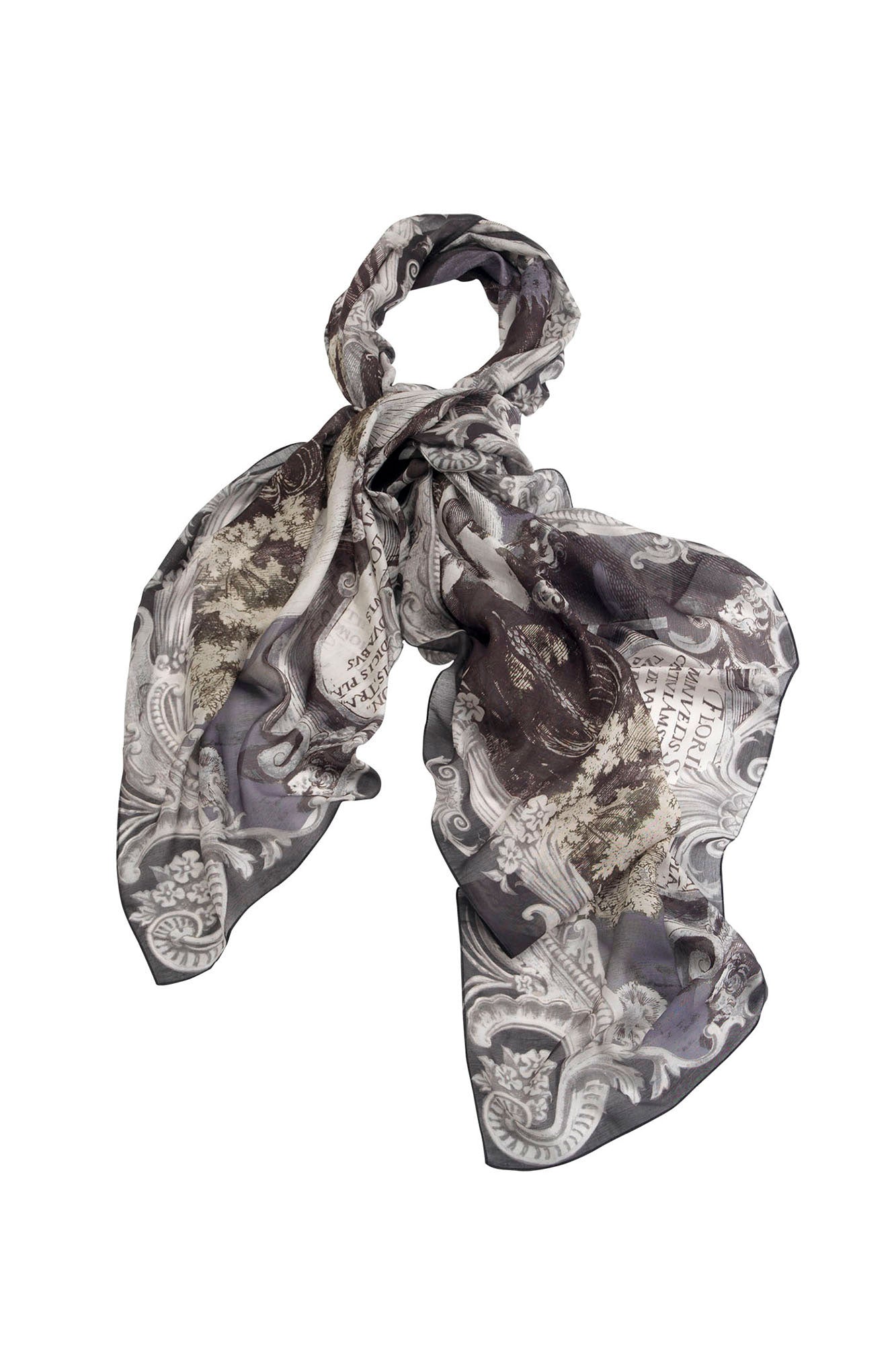GRY SUNBURST SCARF by 100 Stars