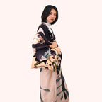 VELVET MIDNIGHT ORCHID TOTE BAG by POWDER