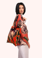 VELVET TULIP DESIGN TOTE BAG by POWDER