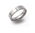 GNTS 5MM PLAIN POLISHED 3 DIA 0.03CT TITANIUM RING