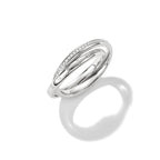 THOMAS SABO SILVER WHITE CZ TOGETHER LINKED RING