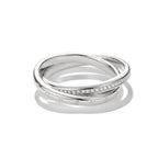 THOMAS SABO SILVER WHITE CZ TOGETHER LINKED RING