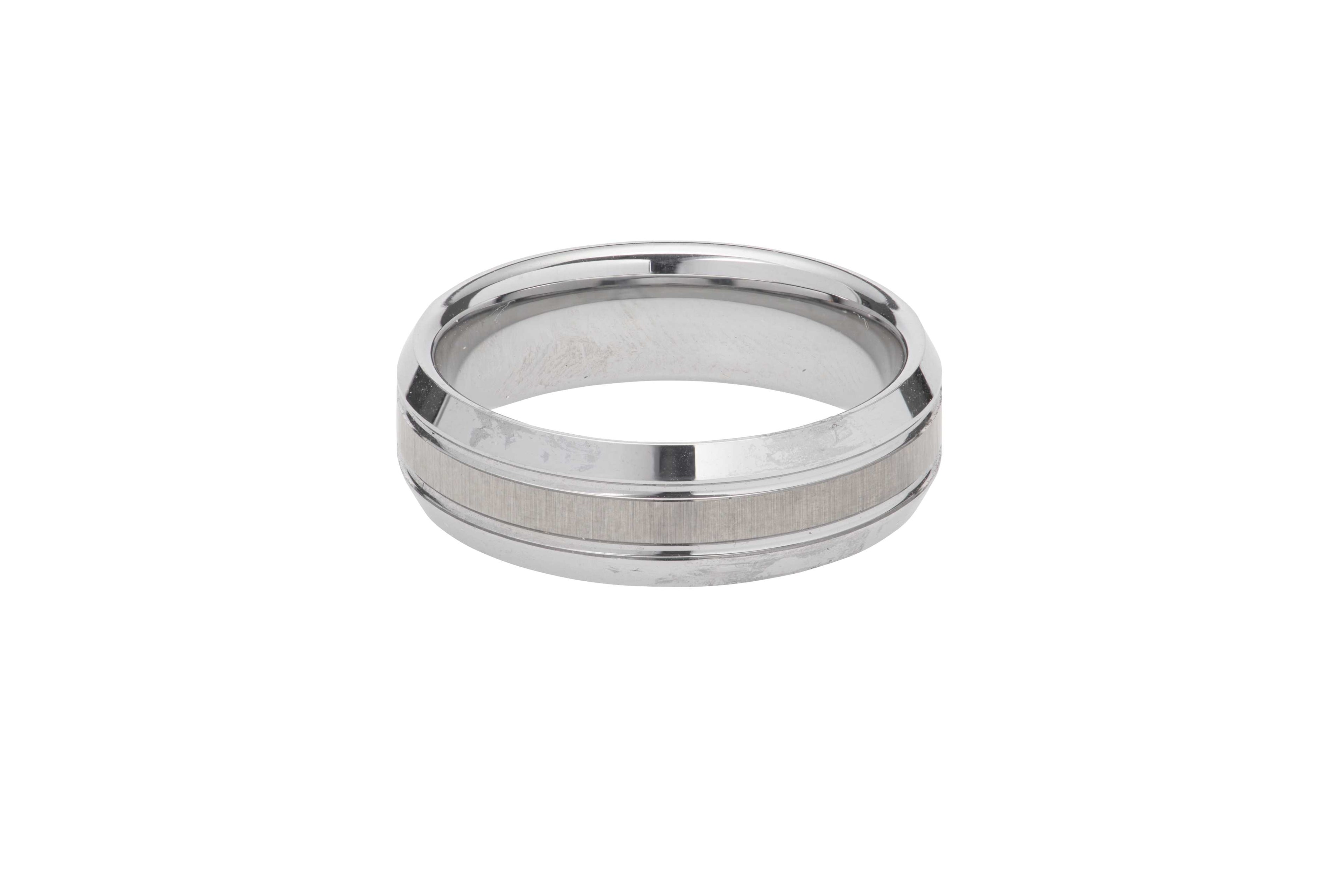 GNTS 7MM SATIN & POLISH OUTER TUNGSTEN BAND