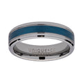 GNTS 6MM TUNGSTEN CARBIDE BLUE/BLK IP RING