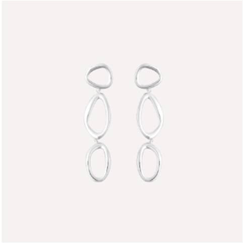 Silver Volcan Drop Earrings by Lucy Q