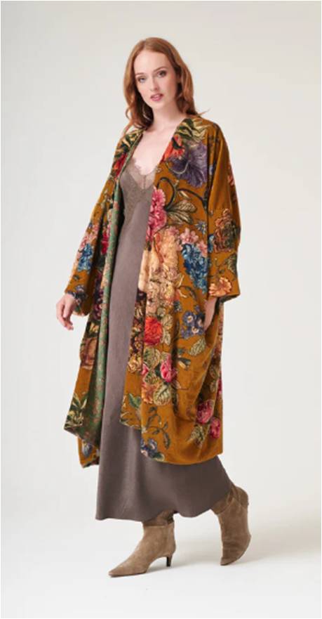 Primula Gold Velvet Grande Over Coat