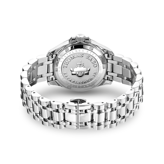 THOMAS SABO BURGUNDY WHITE STONES DIAL BRACELET WATCH