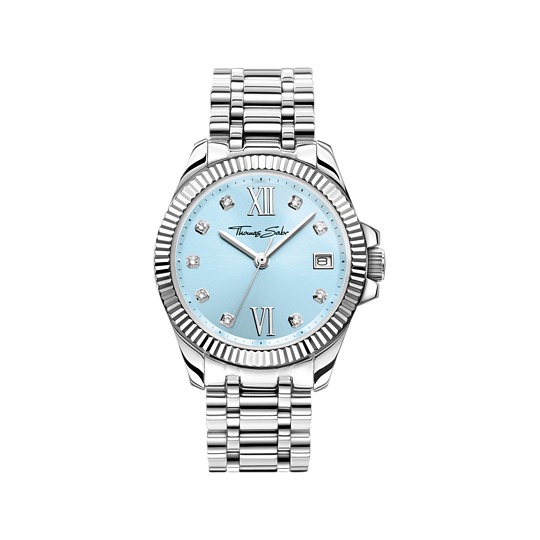 THOMAS SABO PALE BLUE WHITE STONES DIAL BRACELET WATCH